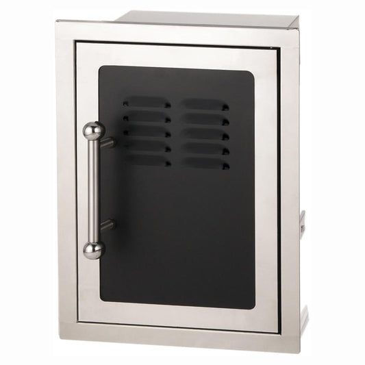 Fire Magic Echelon Black Diamond 14-Inch Right-Hinged Louvered Single Access Door with Propane Tank Storage & Soft Close (53820HSC-TR)
