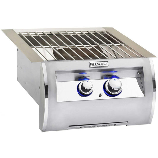 Fire Magic Echelon Diamond Built-In Natural Gas Power Burner with Stainless Steel Grid (19-5B1N-0)