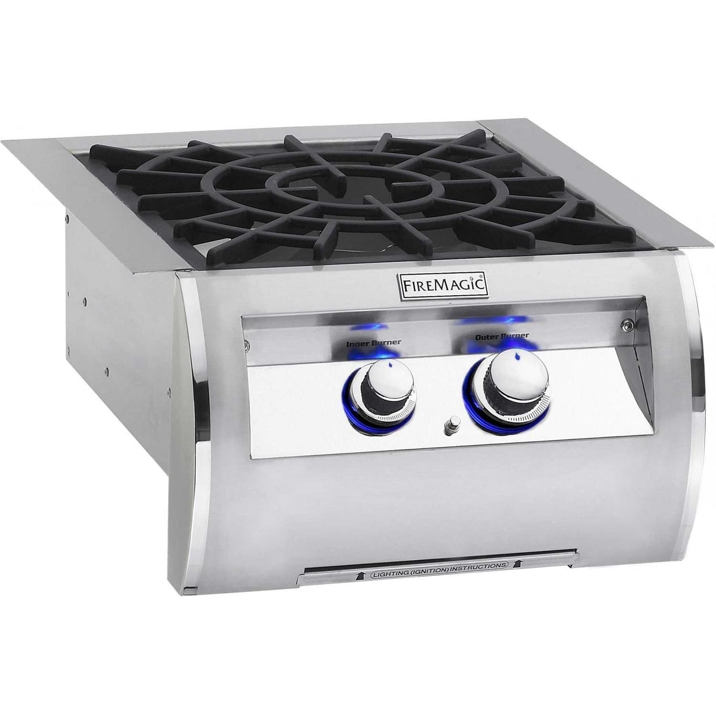 Fire Magic Echelon Diamond Built-In Propane Gas Power Burner with Porcelain Coated Cast Iron Grid (19-5B2P-0)