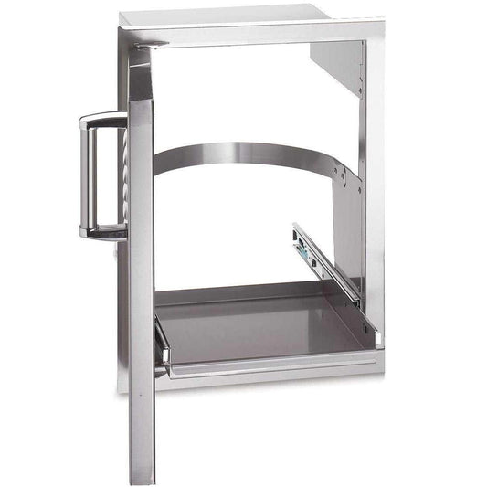 Fire Magic Premium Flush 14-Inch x 21-Inch Left-Hinged Soft Close Louvered Single Access Door With Propane Tank Storage (53820SC-TL)