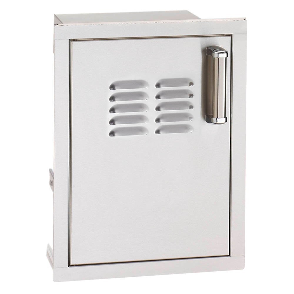 Fire Magic Premium Flush 14-Inch x 21-Inch Left-Hinged Soft Close Louvered Single Access Door With Propane Tank Storage (53820SC-TL)