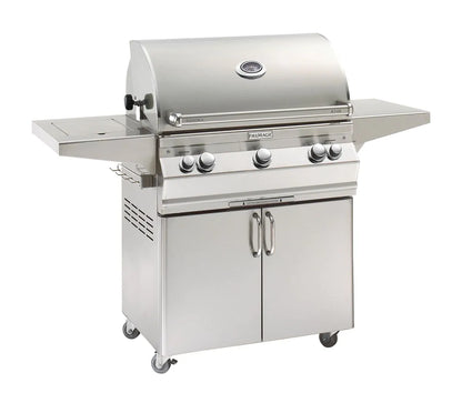 Fire Magic Aurora A540s 30" Propane Gas Freestanding Grill, Single Side Burner, Backburner, Rotisserie Kit and Analog Thermometer (A540S-8EAP-62)
