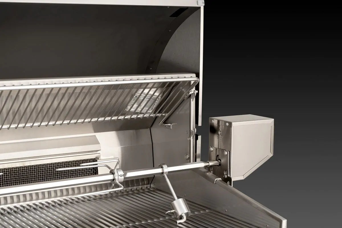Fire Magic Aurora A830s 46" Propane Gas and Charcoal Freestanding Dual Grill with Backburner, Rotisserie Kit and Analog Thermometer (A830S-8EAP-61-CB)