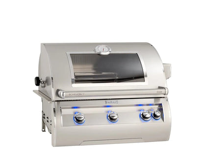 Fire Magic Echelon Diamond E660i 30" Propane Gas Built-In Grill with Backburner, Rotisserie Kit, Magic View Window and Analog Thermometer (E660I-8EAP-W)