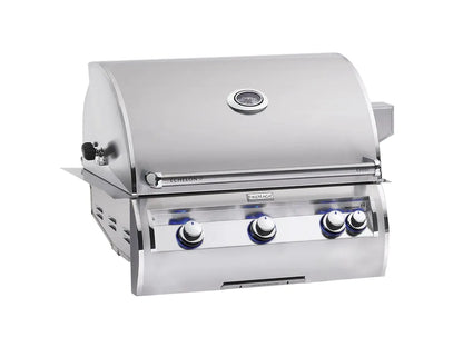 Fire Magic Echelon Diamond E660i 30" Propane Gas Built-In Grill with 1 Sear Burner, Backburner, Rotisserie Kit and Analog Thermometer (E660I-8LAP)