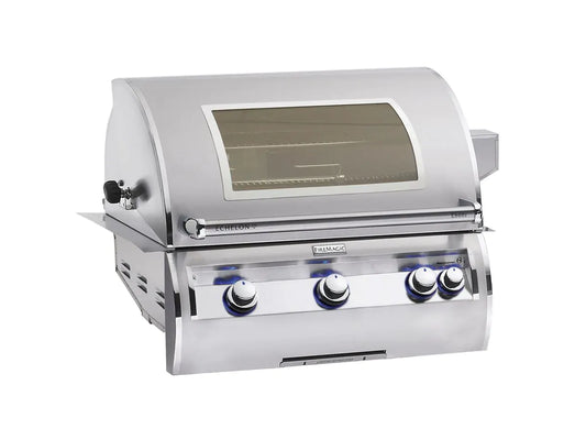Fire Magic Echelon Diamond E660i 30" Natural Gas Built-In Grill with Backburner, Rotisserie Kit, Magic View Window and Analog Thermometer (E660I-8EAN-W)