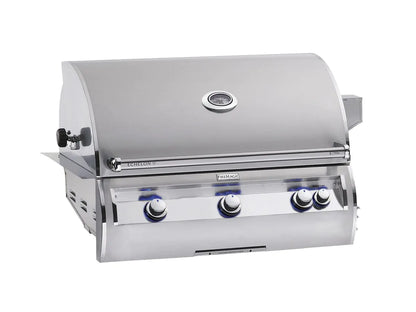 Fire Magic Echelon Diamond E790i 36" Propane Gas Built-In Grill with 1 Sear Burner, Backburner, Rotisserie Kit and Analog Thermometer (E790I-8LAP)