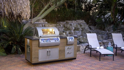 Fire Magic Echelon Diamond E660i 30" Natural Gas Built-In Grill with 1 Sear Burner, Backburner, Rotisserie Kit, Magic View Window and Analog Thermometer (E660I-8LAN-W)
