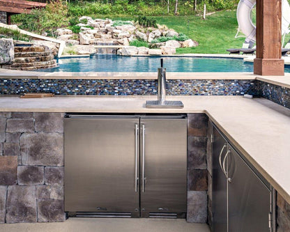 True Residential TUR24BDLOPC 24 Inch Single Tap Overlay Panel Door Left Hinge Undercounter Beverage Dispenser