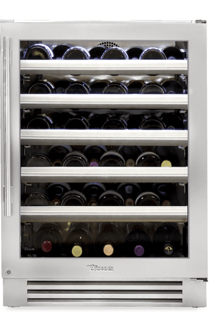 True Residential TWC24RSGC 24 Inch Single Zone Stainless Glass Door Right Hinge Undercounter Wine Cabinet