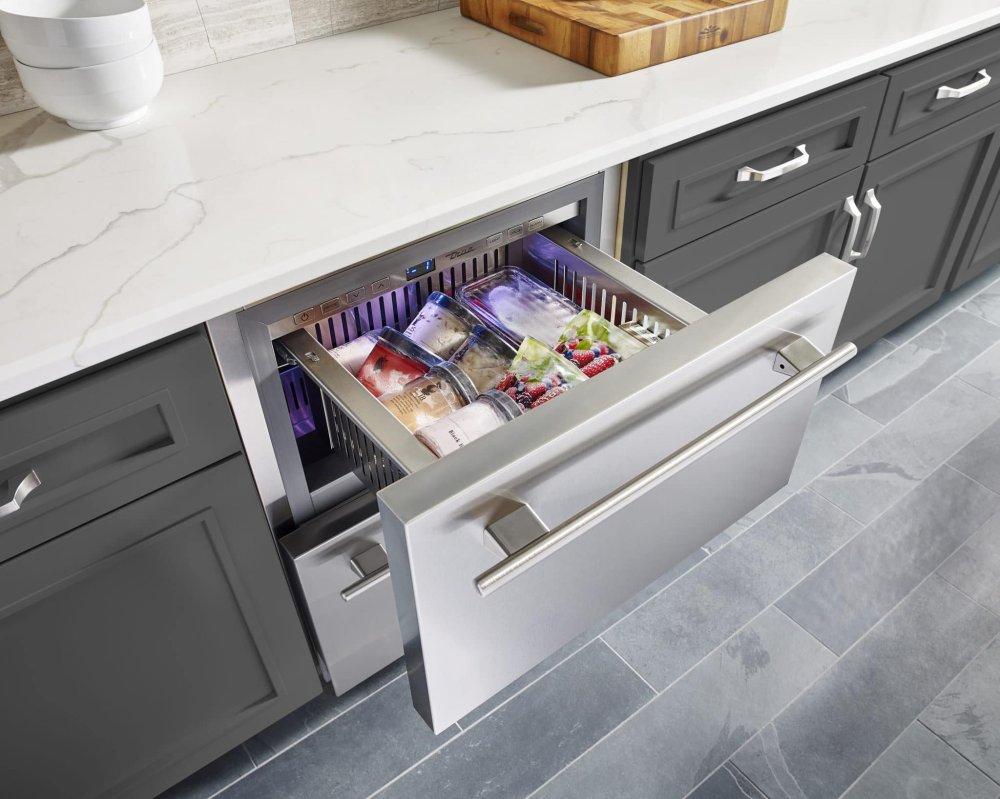 True Residential TUF24LOPC 24 Inch Overlay Panel Door Left Hinge Undercounter Freezer