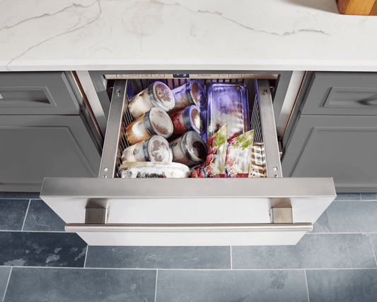 True Residential TUF24ROPC 24 Inch Overlay Panel Door Right Hinge Undercounter Freezer