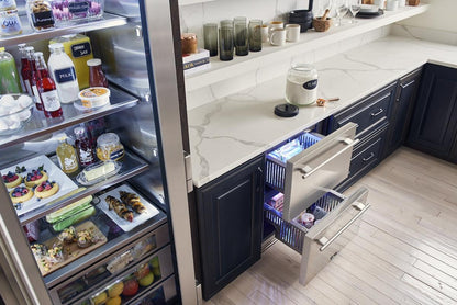 True Residential TUF24DSSC 24 Inch Solid Stainless Door Undercounter Freezer Drawer