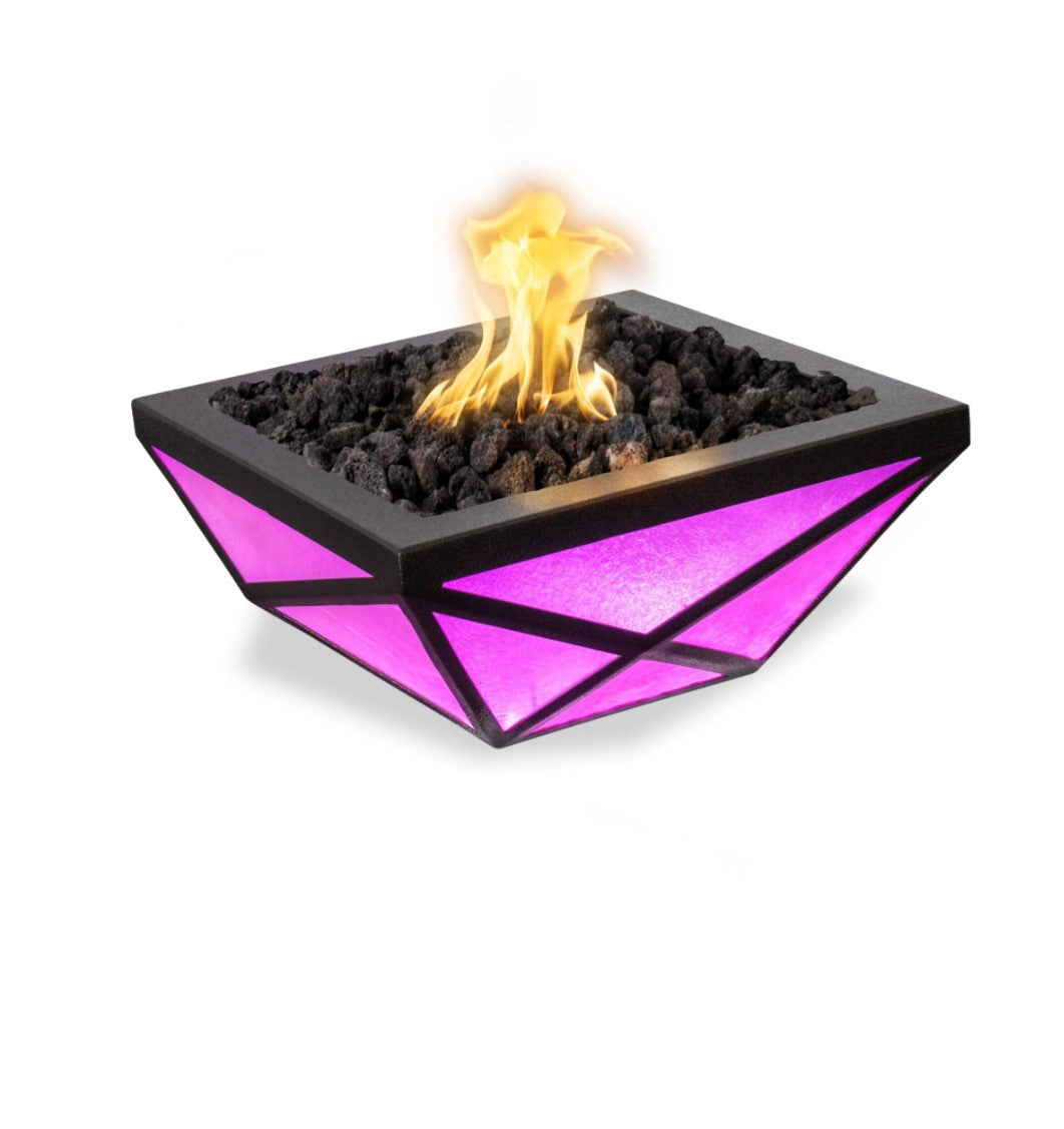 Gladiator Led Fire Bowl Metal Powder Coat by The Outdoor Plus - Free Cover Included