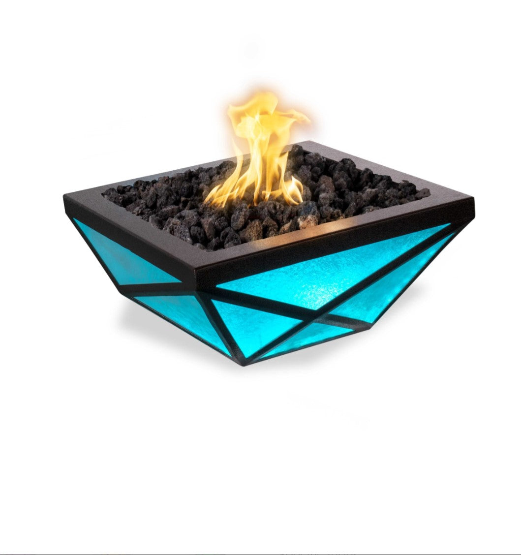 Gladiator Led Fire Bowl Metal Powder Coat by The Outdoor Plus - Free Cover Included