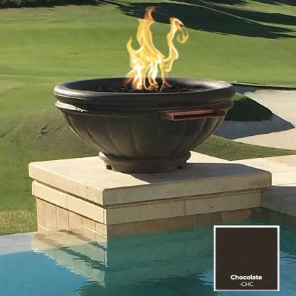 Roma Concrete Fire & Water Bowl by The Outdoor Plus - Free Cover Included