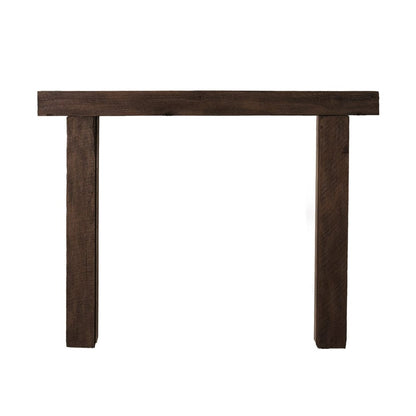 Hitching post mantel shelf