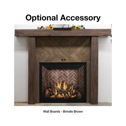 Lexington Hearth Hitching Post 78" Concrete Faux Wood Mantel Surround