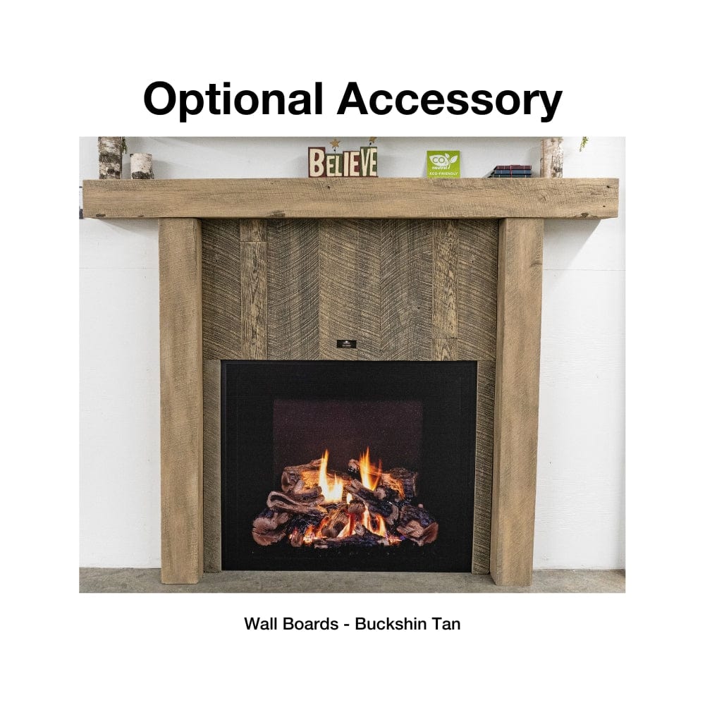 Lexington Hearth Hitching Post 78" Concrete Faux Wood Mantel Surround