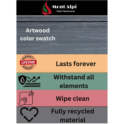 Mont Alpi Artwood 6-Burner Black Stainless Steel BBQ Grill Island - MA805-AWBSS