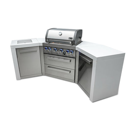 Mont Alpi 400 Deluxe BBQ Grill Island with 45 Degree Corners - MAi400-D45