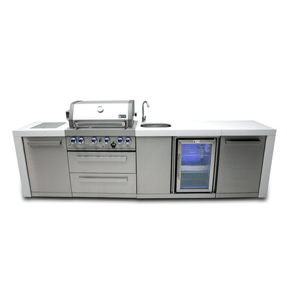 Mont Alpi 400 Deluxe BBQ Grill Island with Beverage Center - MAi400-DBEV