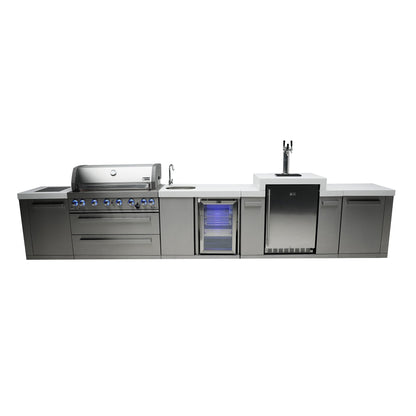 Mont Alpi 805 BBQ Grill Island with Kegerator & Beverage Center - MAi805-KEGBEV