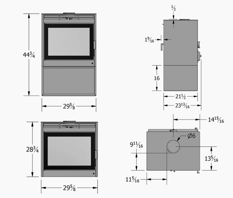 Supreme Novo 38 Freestanding Wood Stove