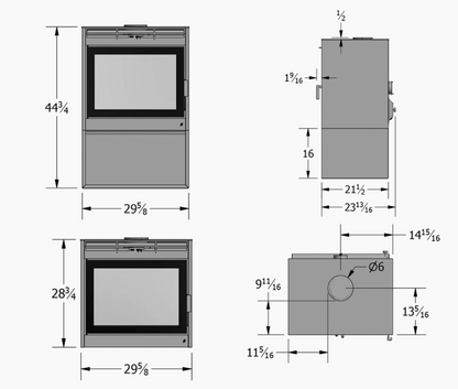 Supreme Novo 38 Freestanding Wood Stove