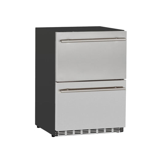 24" Outdoor rated Double Drawer Refrigerator