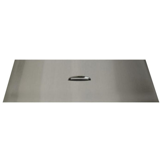 Stainless Steel Rectangular Fire Pit Lid 2 by The Outdoor Plus