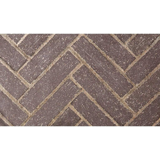 Astria 50 inch Masonry Midnight Split Herringbone Brick Liner MOSAIC50MISH