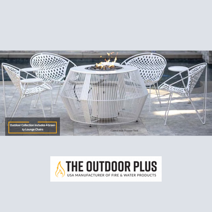 Cesto Fire Pit - Metal Powder Coat by The Outdoor Plus - Free Cover Included